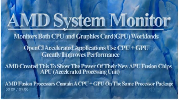 AMD System monitor