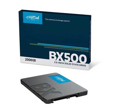 Crucial BX500 2TB 3D NAND SATA 2.5-Inch Internal SSD,