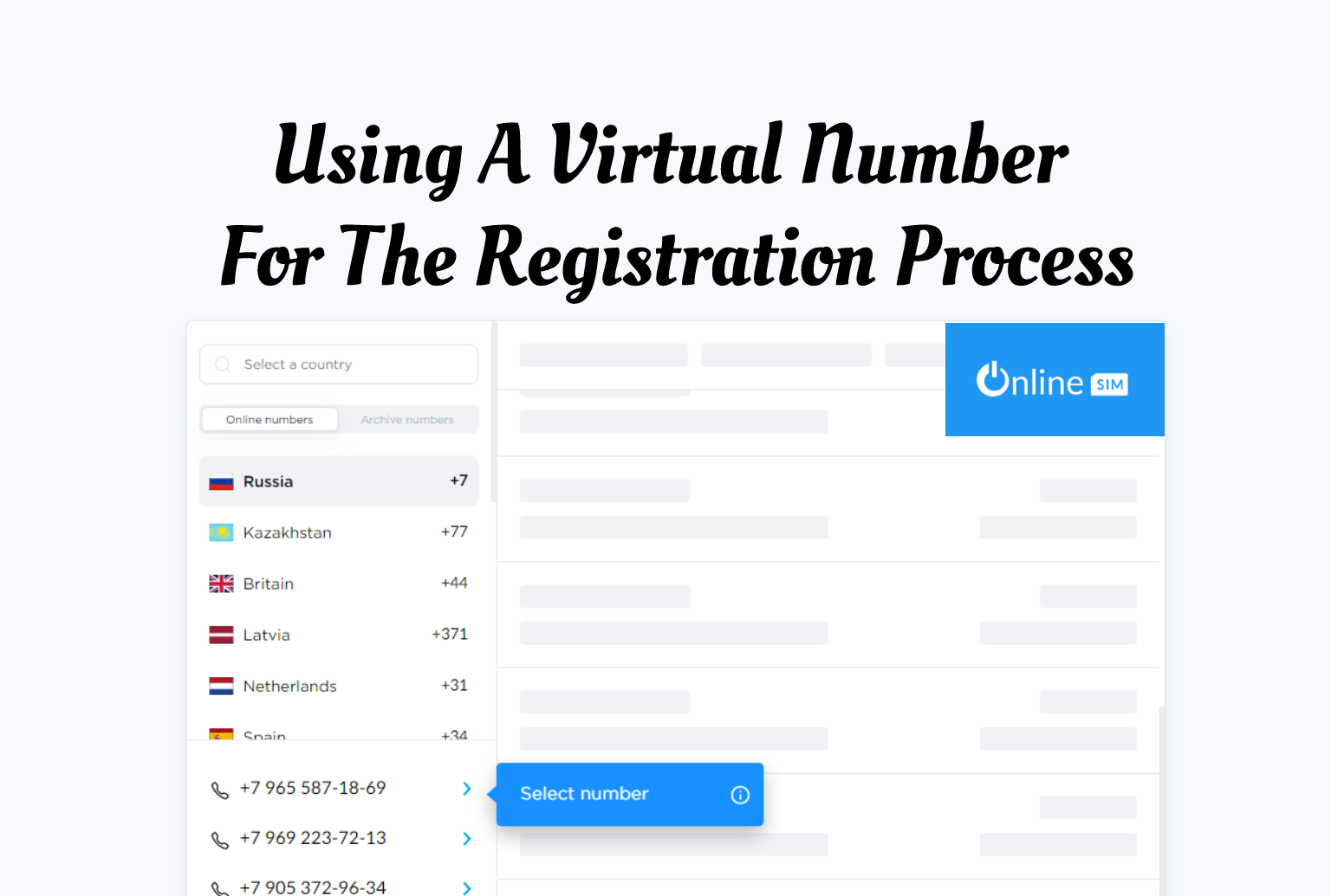 Using Virtual Number